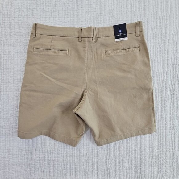 Ben Sherman Stretch Chino Shorts Men's 38 Tan Regular Fit 7" Inseam NEW NWT Luxe - Picture 2 of 14